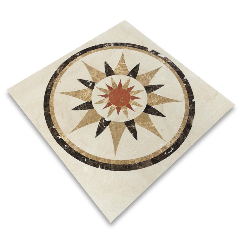 Carrelage décoratif beige / brun 36,22 "x 36,22"