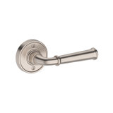 Dunsmoor Passage Lever with Recessed Round Rose in Satin Nickel