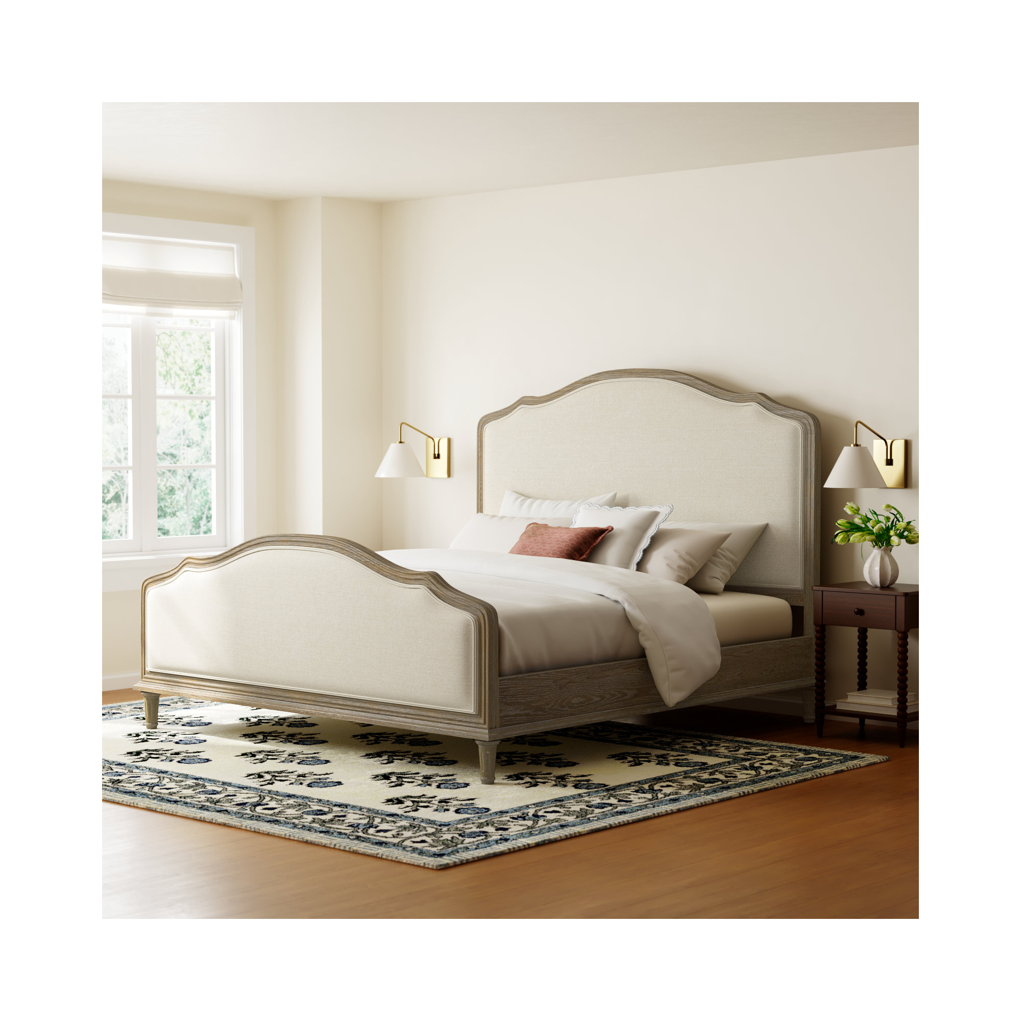 Watson Upholstered Bed, King, Studio Gray