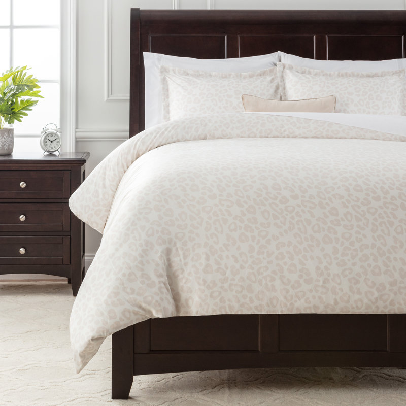 Ensemble de housse de couette en rayonne crème, Housse de couette pour lit simple + 1 taie d'oreil