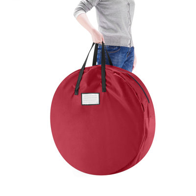 Sac de rangement pour couronnes DTX Intl - 36 pouces de diamètre - Protège les couronnes artificielles de Pâques, d'automne et de Noël