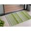 Tapis extérieur lavable rayé antidérapant 2 pi x 3 pi vert fougère