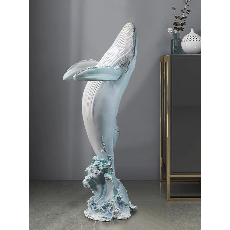 Grand article de décoration de salon en résine de baleine