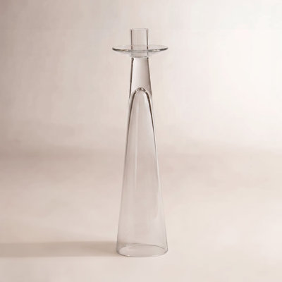Glass Candlestick Holder