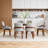Swivel Dining Chairs, Linen Fabric Upholstered Armchairs With 360Â° Rotation, Mid-Century Modern Chair With Solid Wood Legs For Kitchen, Dining Room, Living Room, Gray-1837610533