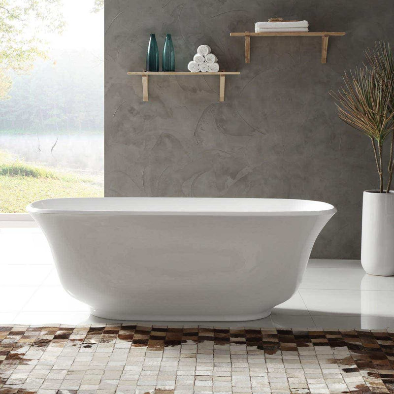 66.94'' x 31.25'' Soaking Acrylic Bathtub