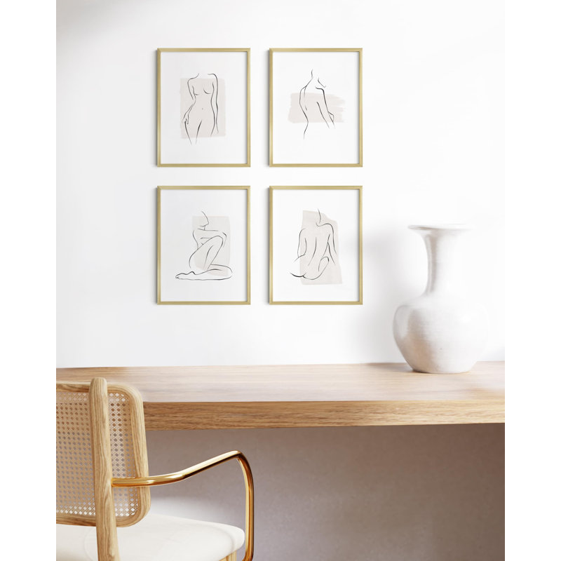 11x14 Gold Aluminum Wall Picture Frame Set