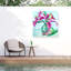 Lis roses bolologiens sur toile-98095472