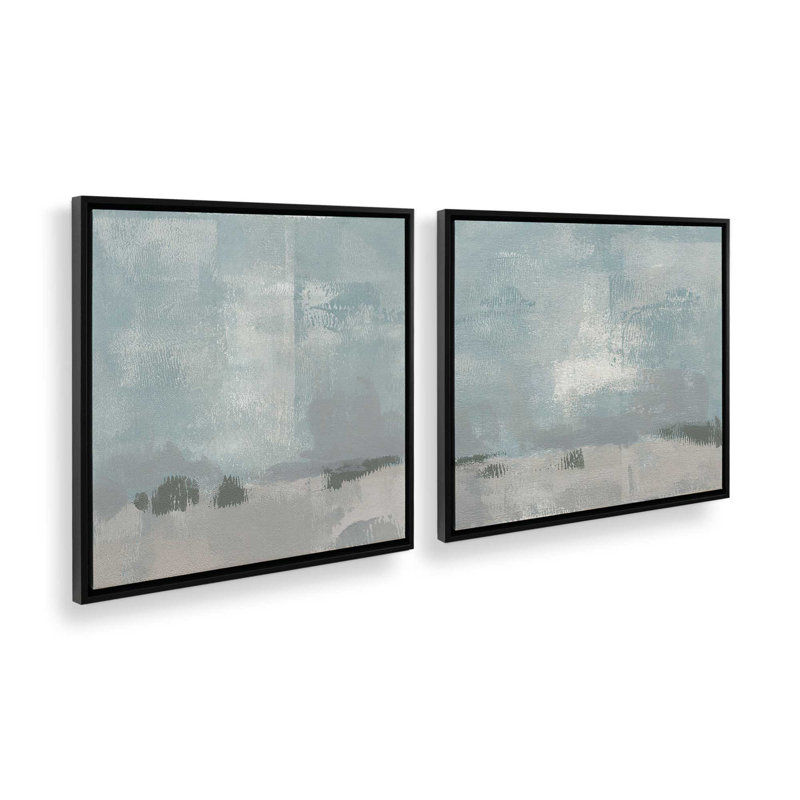 Impressions of Stillness, ensemble de 2 impressions sur toile, H 13 po x l 26 po, Noir satiné