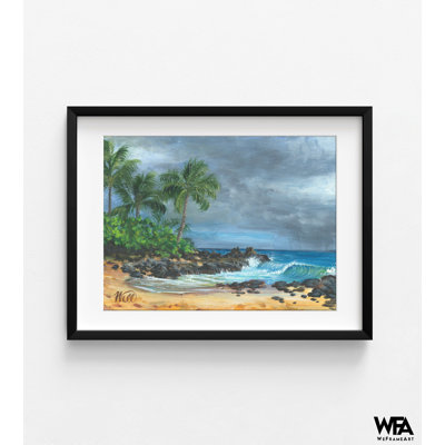 Wedding Beach Maui By William Thompson, Wedding Gift Idea, Tropical Beach House Decor, Hawaiian Wall Art, Hawaii Painting Print