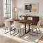170 cm Extendable Rectangular Dining Table with Steel Base