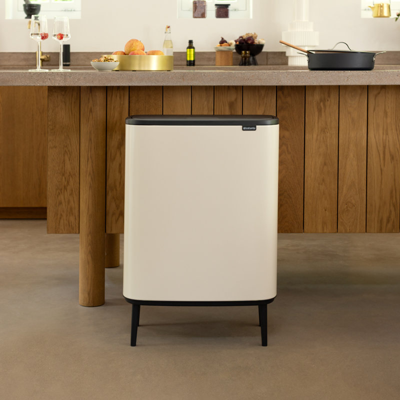 Brabantia Bo Hi 60 Litre Touch Bin, Soft Beige