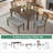 6-Piece Wooden Dining Table Set with 4 Upholstered Chairs and a Upholstered Bench