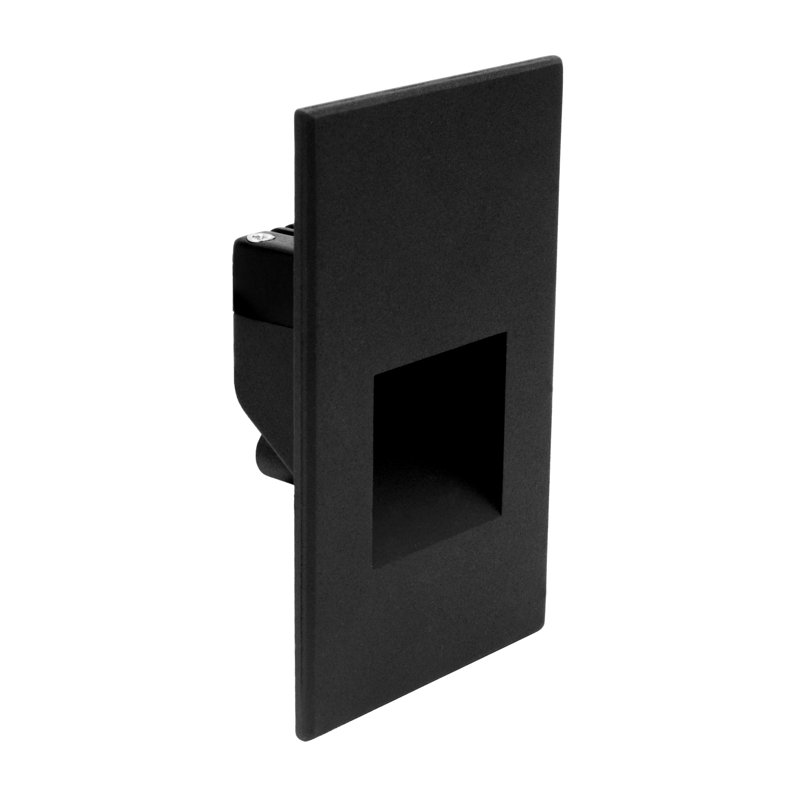Matte Black Aluminum LED Pathway Step Light