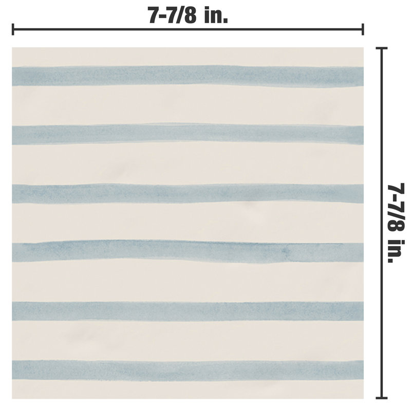 Berta 7-7/8 In. X 7-7/8 In. Ceramic Wall Tile, Olas