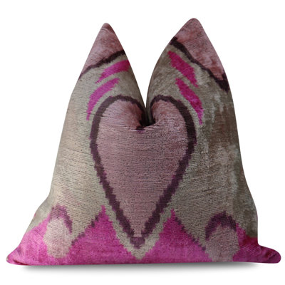 Geometric Feather Throw Pillow