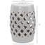 Tabouret de jardin blanc en céramique, 13 po x 18 po, tissé, fonctionnel et charmant, bout blanc 13 po x 18 po