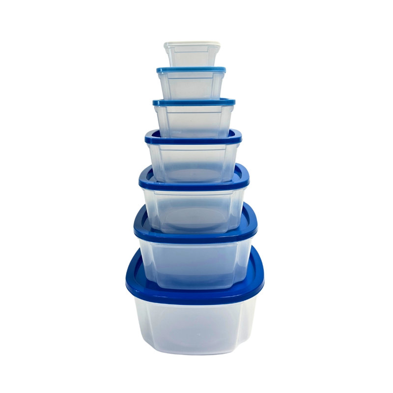 Ensemble de 7 contenants alimentaires Dammian, Bleu