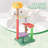 45'' Tall Cat Tree w/ Plush Padded Top Perch Fruit-Shaped Platforms Dangling Balls