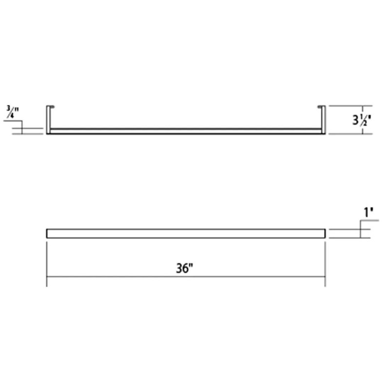 Thin-Line One-Sided LED Wall Bar - 3' - Satin - 3000K, Satin White
