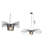 Transitional 1 Light Black Hat Pendant