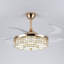 Ventilateur de plafond avec pales rétractables, ventilateur de plafond intérieur avec lumière avec télécommande, moteur réversible silencieux, 6 vitesses