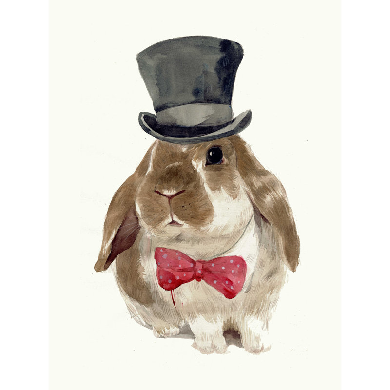 Le lapin - reproduction sur toile tendue, L 36 po x H 48 po