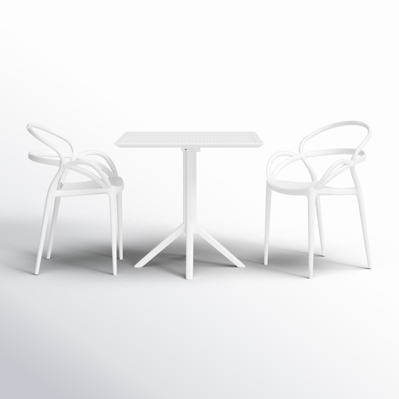 Farrah 32" Patio Bistro Set, White
