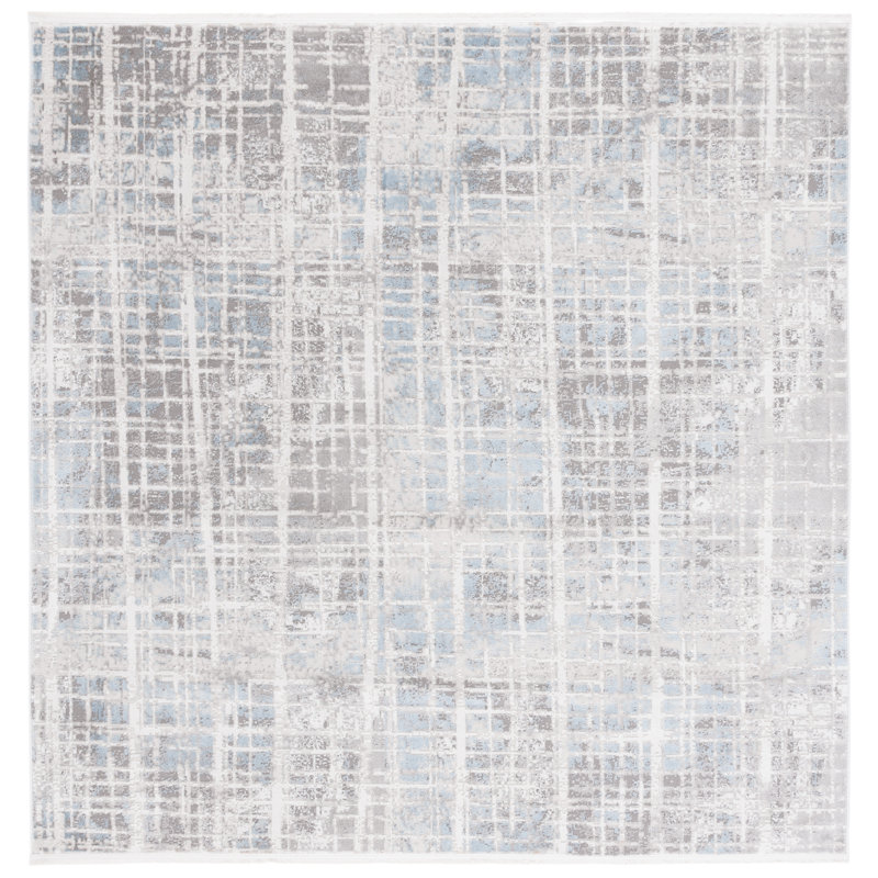 Tapis abstrait Candelario Performance, Carré 6 pi 7 po