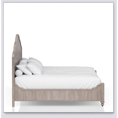 Queen Panel Bed In Sand Finish With Transitional Casual Design