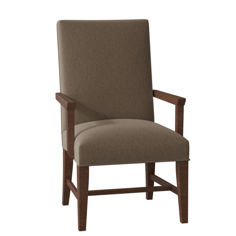 Chaise avec accoudoirs rembourrée Bedford, Écorce 8789, Noyer