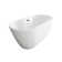 59 Inch Bathtub in Glossy White with Trim