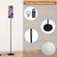  Lampe sur pied 68,5 po lavande abstraite mauve lilas abat-jour à gradation douce en métal avec ampoule DEL incluse