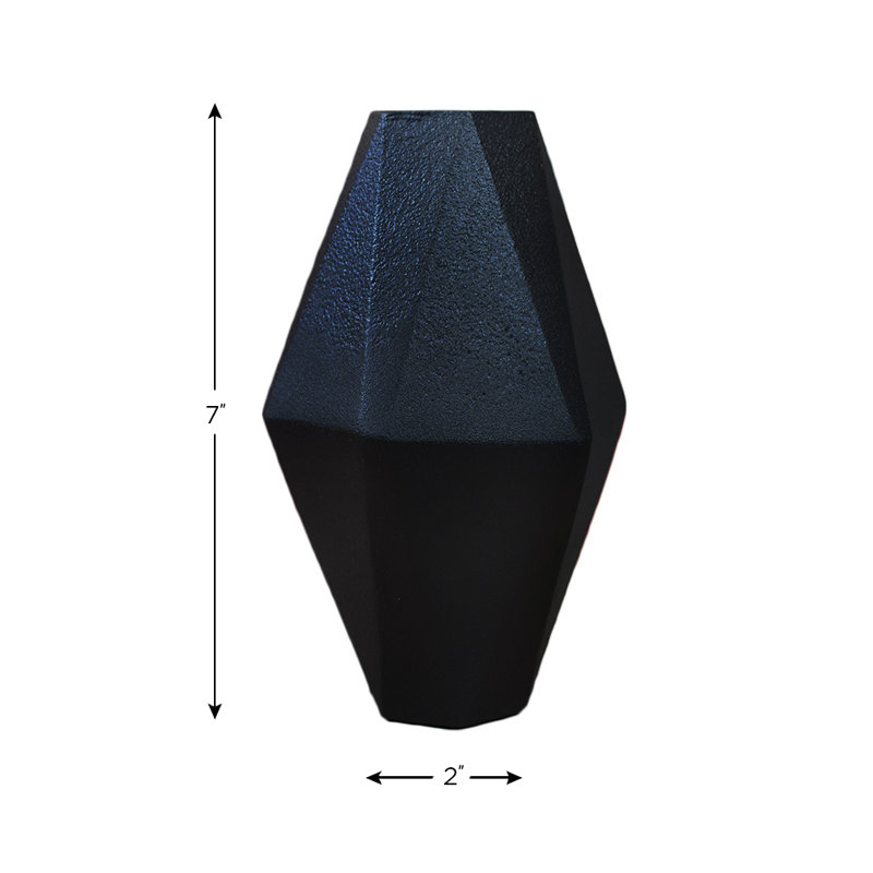 Vase de table Fairlin, Noir, H 7 po x l 2 po x P 2 po