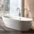 Bathtub Faucet With Hand Shower In Brushed Nickel - Solid Metal, Bathroom Enhancement Freestanding Metal Construction, Full Body Spray Experience