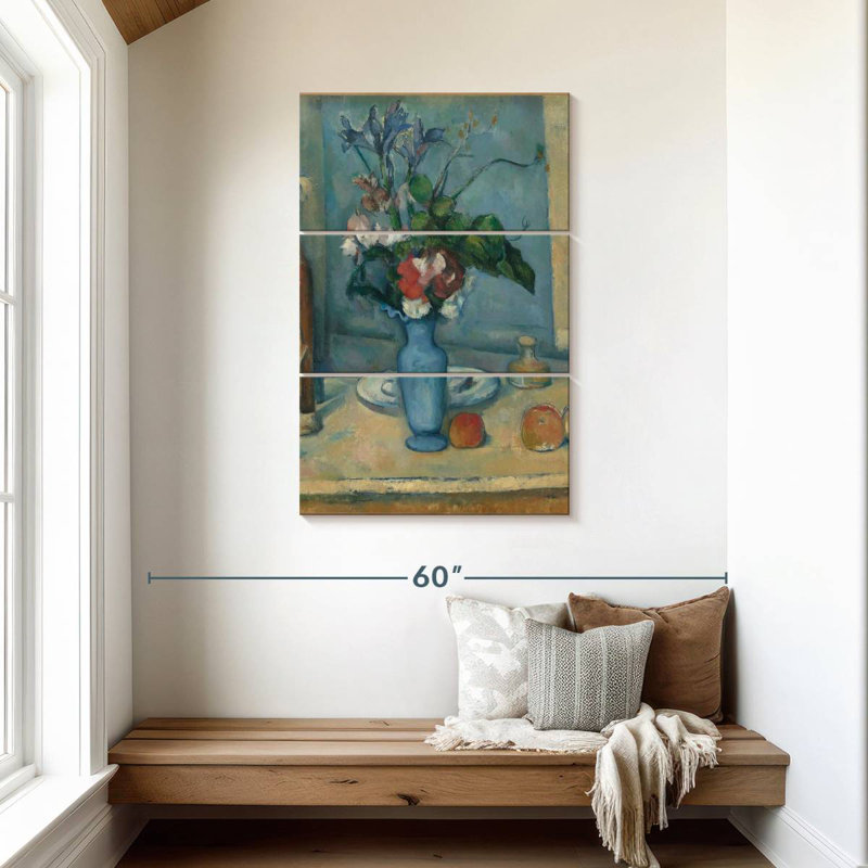 Harnek le vase bleu, H 45 po x l 28 po