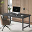 Bureau d'ordinateur moderne, 61 po, grand bureau, bureau, bureau d'étude, poste de travail pour bureau à domicile, noir-1653152072-1653152078