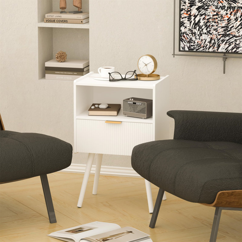 40cm W Manufactured Wood Bedside Table