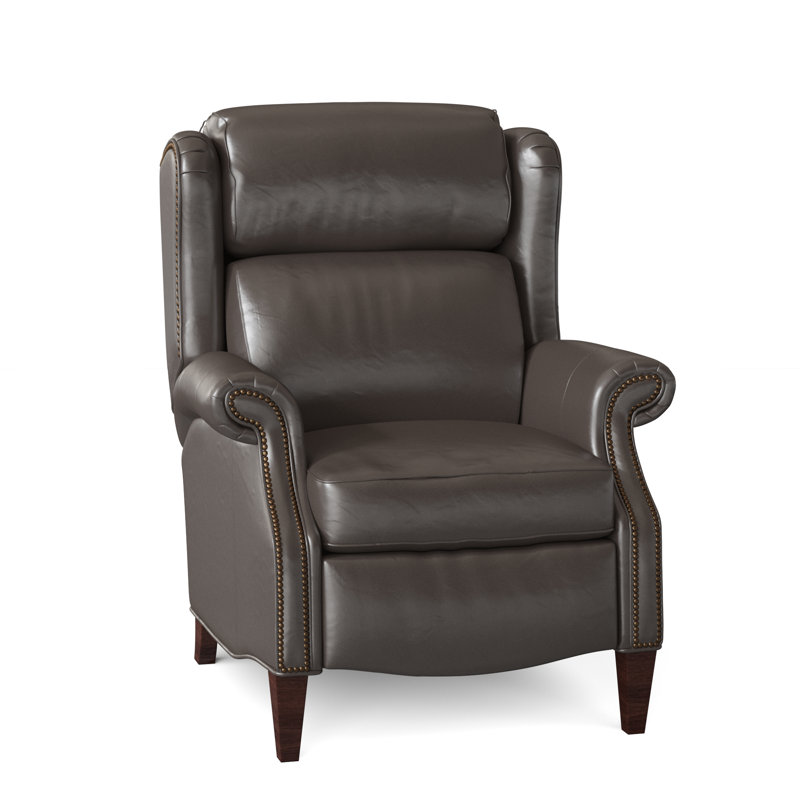 Fauteuil inclinable en similicuir Miller, Naturel, Acajou, Cuir véritable Outsider Raven