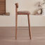 Chaise d'appoint à dossier bas en noyer (ensemble de 2)-1503512104