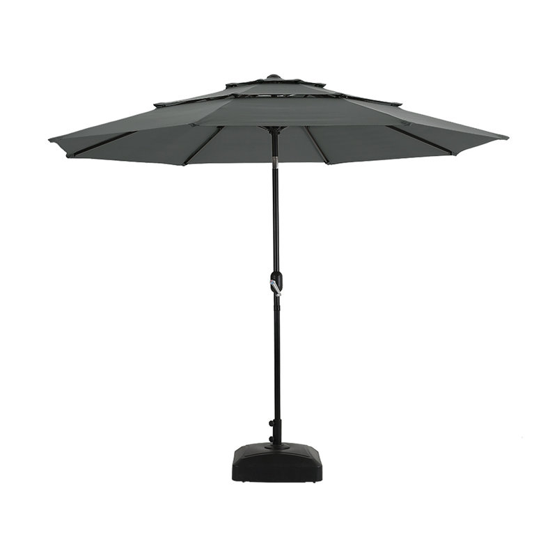 Shirely 293cm Lighted Cantilever Parasol, Dark Grey