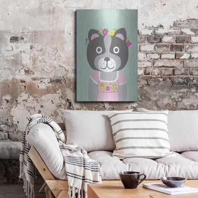Art mural en métal «Fancy Animals 3» par Chariklia Zarris