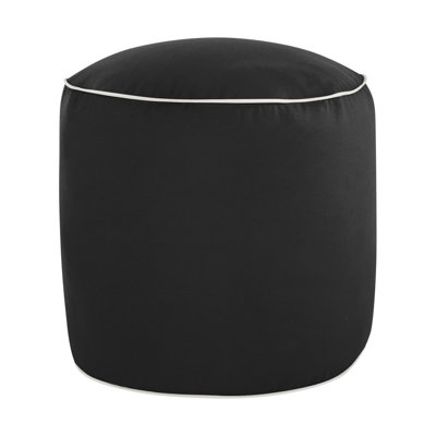 Demi Round Upholstered Outdoor Ottoman with Sunbrella® Cushion