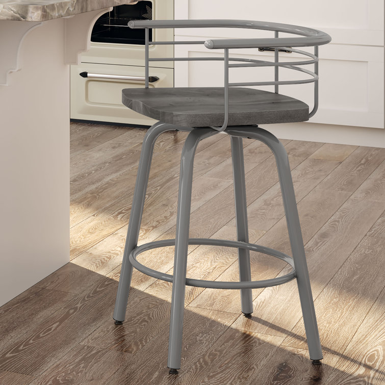 Tabouret de bar et de comptoir pivotant en bois massif Friedell