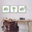 «A3-225», aquarelle florale, encadrée sur bois, 3 pièces par Nan-96159652-96159651