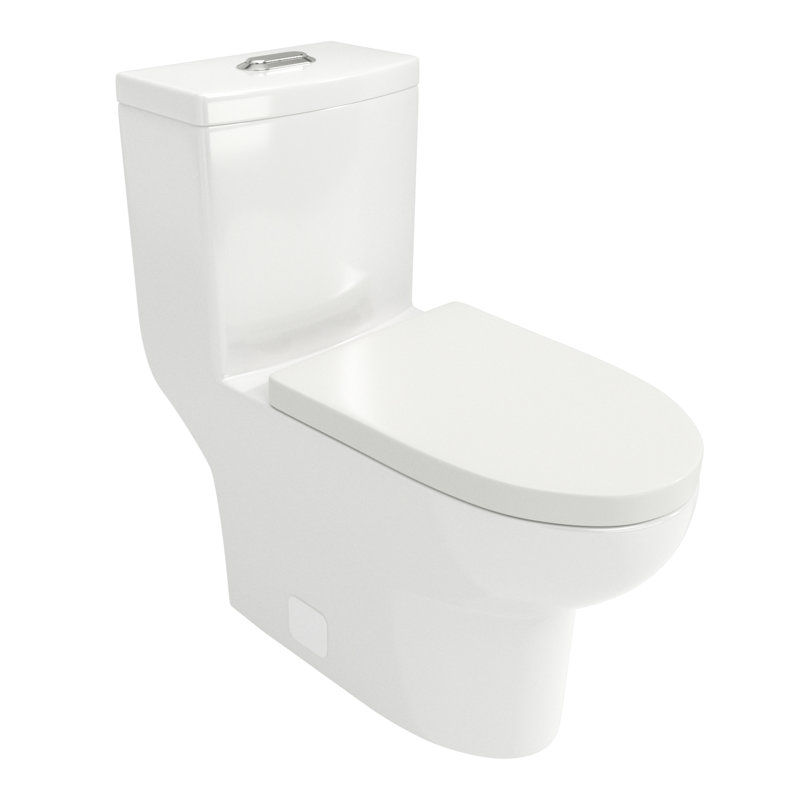 Toilette en céramique avec composants - assure une salle de bain à double chasse fiable, silencieuse et puissante