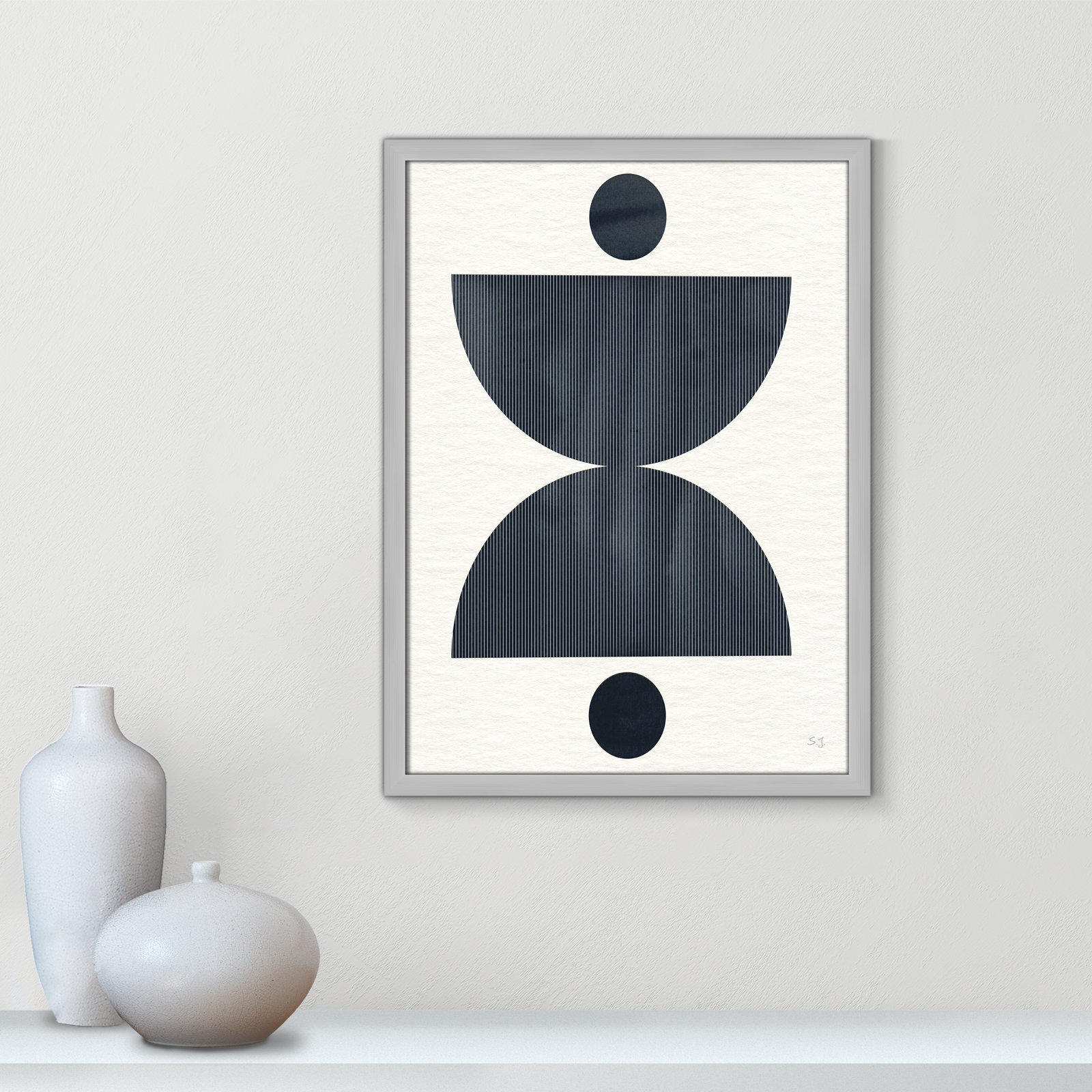 Eclipse II Print by Susan Jill, Matte Silver Framed, 23" H x 17" W x 0.75" D