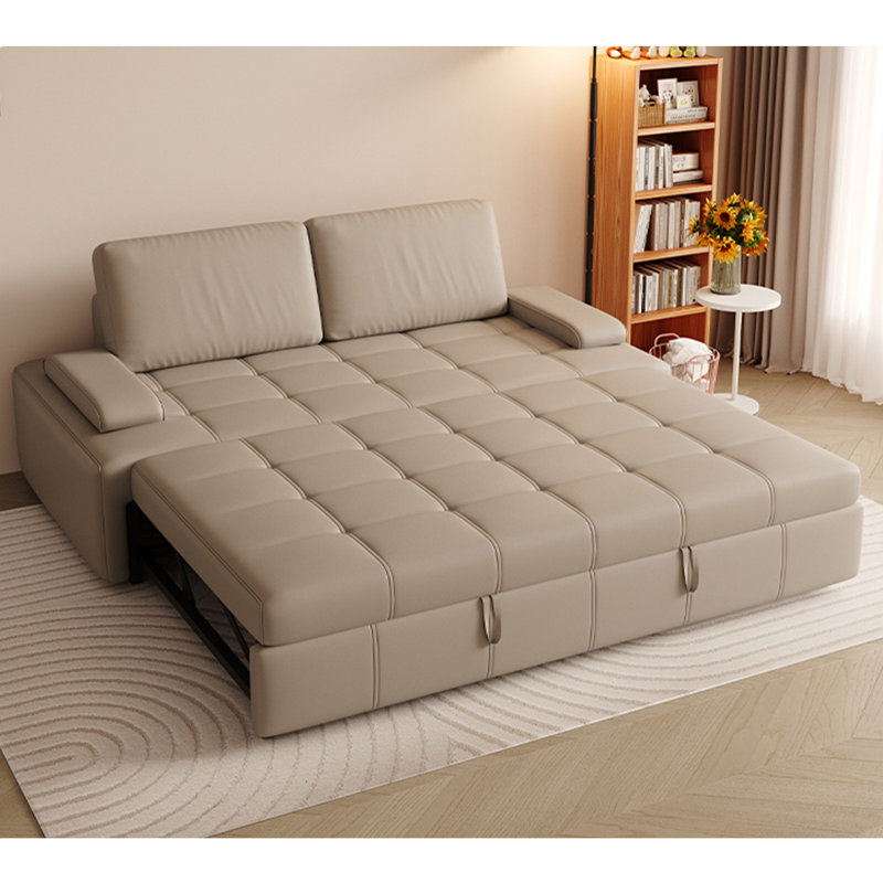 Canapé ajustable en cuir Minimalist Modern, H 29,5 po x l 58,3 po x P 41,3 po