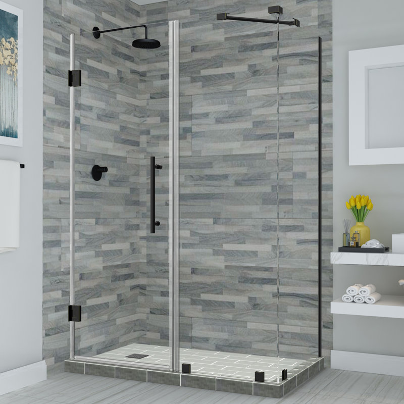 Cabine de douche rectangulaire à charnière 36 x 72 po Bromley