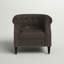 Fauteuil Chesterfield en polyester touffeté de 34 po de large Huntingdon-334578446-354606598